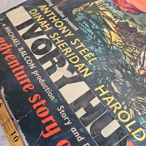 1952 Ivory Hunter Where No Vultures Fly Poster Rare with Name Change England UK - Picture 9 of 14